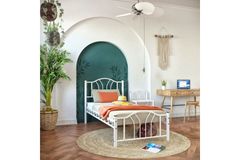 Bella Metalen Bedframe, 90x190 cm, Wit