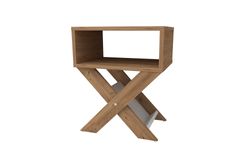 X Bedside Table, Oak