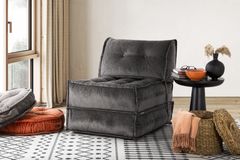 Mocca Opklapbare Fauteuil, Rookgrijs