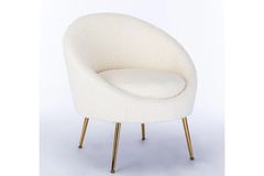 Lucca Ellipse Teddy Fauteuil, Wit