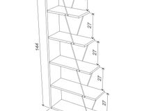 Rafevi Bookcase, Walnut