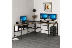 Medway Greta Corner Study Desk, Black