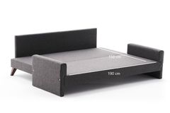 Bella Soft Slaapbank, Antraciet