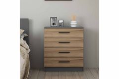 Tideway Ladekast met 4 Lades, Antraciet en Walnoot