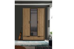 Colosseum Kledingkast met 3 Deuren, Notenhout