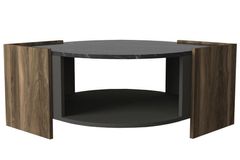 Marbel Coffee Table, Walnut & Black