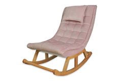 Asedia Maeve Schommelstoel, Roze & Natuurlijke Kleur