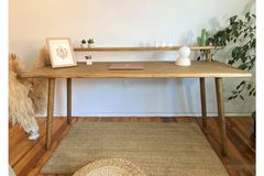Deman Wooden Desk, 170 cm, Light Wood