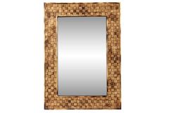 Wood Andy Decoratieve Wandspiegel , 100x60 cm