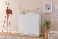 Henry Shoe Cabinet, White