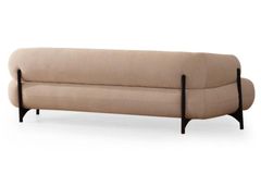 Ares 3-Zitsbank, Creme (Kleurkeuze Stof In Showroom)