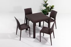 Ambrosi Garden Furniture Set, Brown