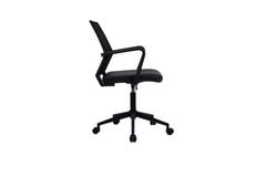 Sancak Office Mesh Lederen Bekleding Bureaustoel Met Metalen Poten, Zwart