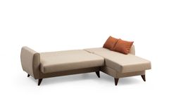 Alcoon Hoekbank met Slaapfunctie, Beige