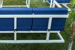 Olimpos 2 Zits Tuinbank, Blauw, Wit Ayak