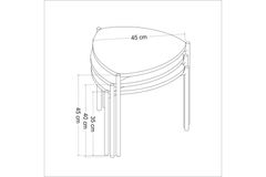 Medway Lenny Metalen Zettafels, Antraciet