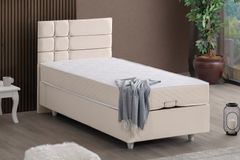 Almada Box, Hoofdbord En Letto Matras, Creme, 100X200