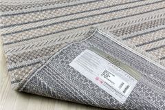Petra Stripe Textured Woven Rug, 150 x 220, Grey