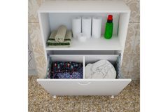 Eucalyptus Badkamermeubel met Wasmand