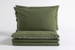 Luna Cosy Dubbelzijdige Beddengoedset, 3 Stuks, 200x220 cm, Kaki