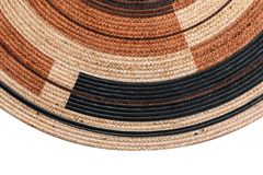 Wisdom Woven Jute Rug, 120 x 120 cm, Multicolour