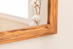 Wood Rechthoekige Houten Staande Spiegel, 130x60 cm, Bruin