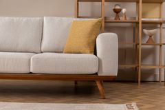 Natur 3-Zitsbank, Creme (Kleurkeuze Stof In Showroom)