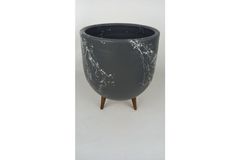 Earthenware Plant Pot, Grey