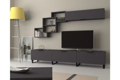 Losta TV Stand, Grey, 210 cm