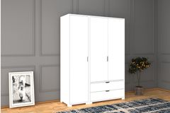 Manorala 3 Door Wardrobe, White