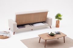 Lego 3-Zitsbank met slaapfunctie, Creme