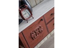 Salt Consoletafel met 2 Lades, Steenrood