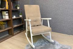 Asedia Trend Schommelstoel, Beige & Wit