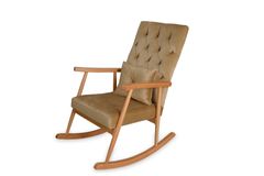 Asedia Trend Schommelstoel Gestoffeerd, Lichtbruin & Natuurlijke Kleur