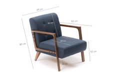 Cinque Terre Fauteuil, Donkerblauw
