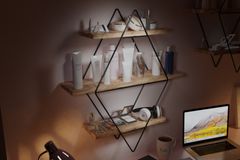 Bino Prisma Wall Shelf, Black
