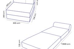 Magic Opklapbare Fauteuil, Antraciet