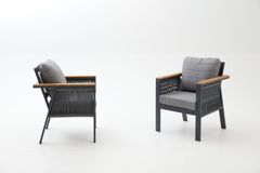 Capella Dubbele Tuinloungeset, Antraciet