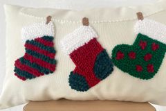 Galia Design Kerst Sokken Punch Gevuld Kussenhoes