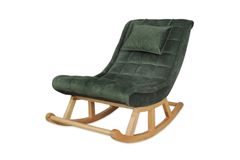 Asedia Maeve Schommelstoel, Groen & Natuurlijke Kleur