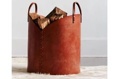Sohomanje Leather Basket, Brown