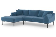Leo Corner Sofa Left Chaise, Blue