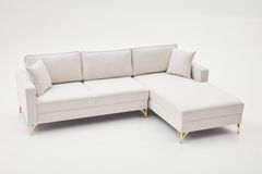 Berlin Hoekbank Rechts, Creme&Gold