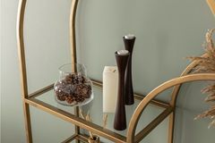 Lola Dubbele metalen Boekenrek, Messing