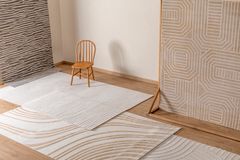 Nami Machinetapijt, 80x150 cm, Creme en Beige