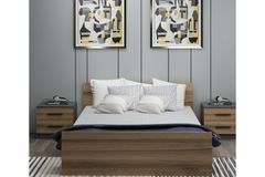 Tideway King Bed, 150 x 200 cm, Walnut