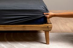 Luna Ranforce Fitted Sheet, Double Size, Anthracite