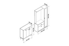 Itomori Lux Kledingkast met Hanger en Schoenenkast