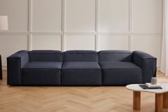 Frid Linnen 3-Zitsbank, Marineblauw
