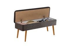 Vina Opbergbank Gestoffeerd, Pijnboom & Antracietquantum